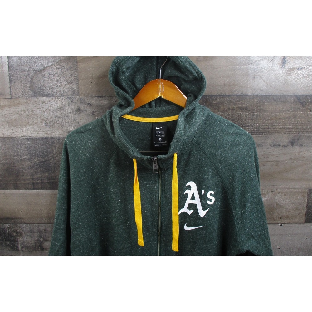Oakland Athletics Hoodie Mens XL Nike Full Zip Sweatshirt MLB Baseball Athletics